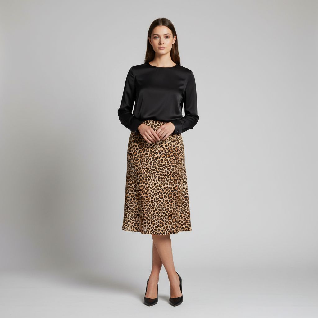 Saia Animal Print Reta