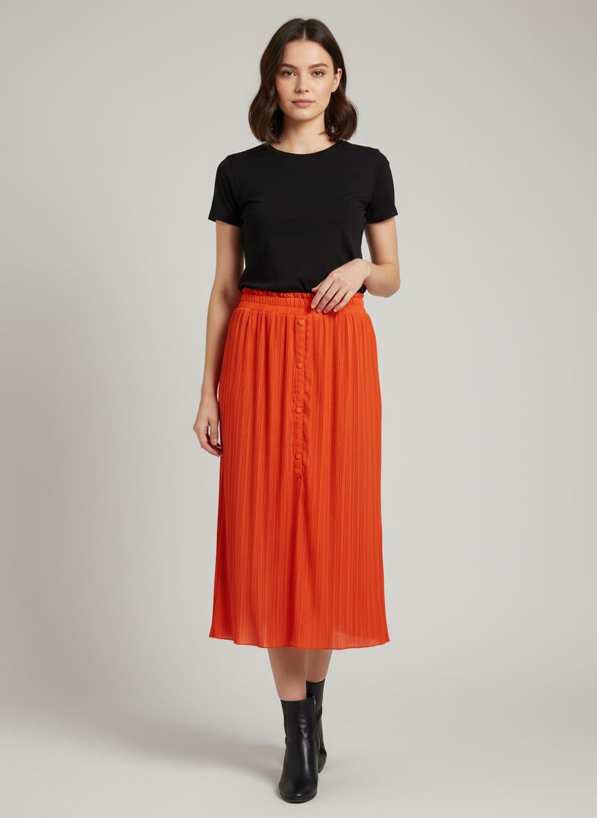 Saia Midi Plissada