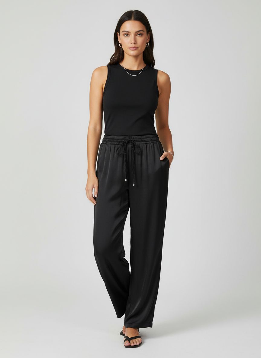 Calça Pantalona Cetim