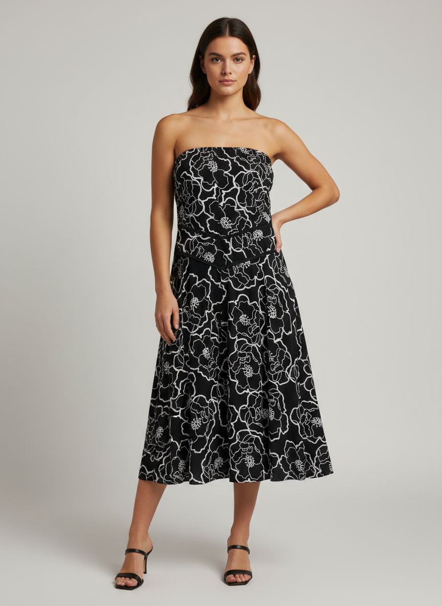 Vestido Midi Tomara Que Caia