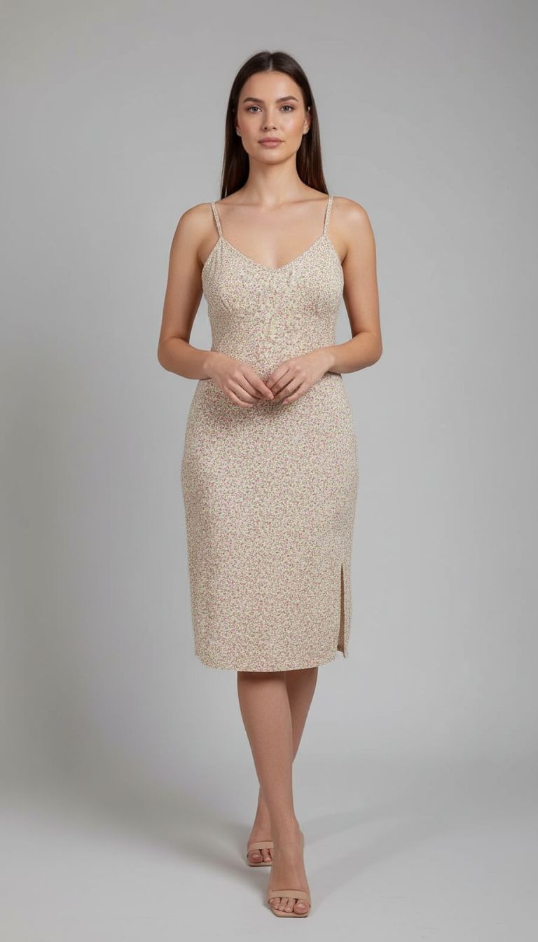 Vestido Florido Alça