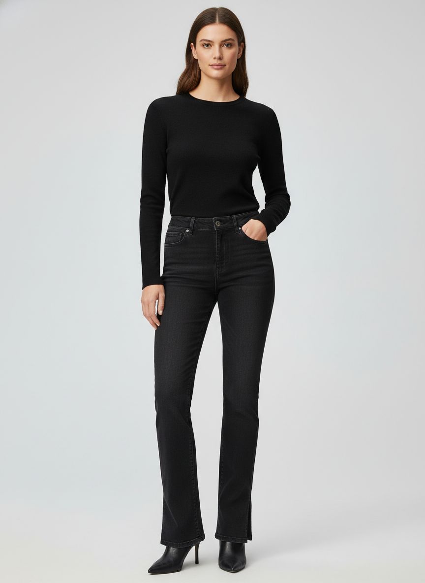 Calça Jeans Recorte Perna