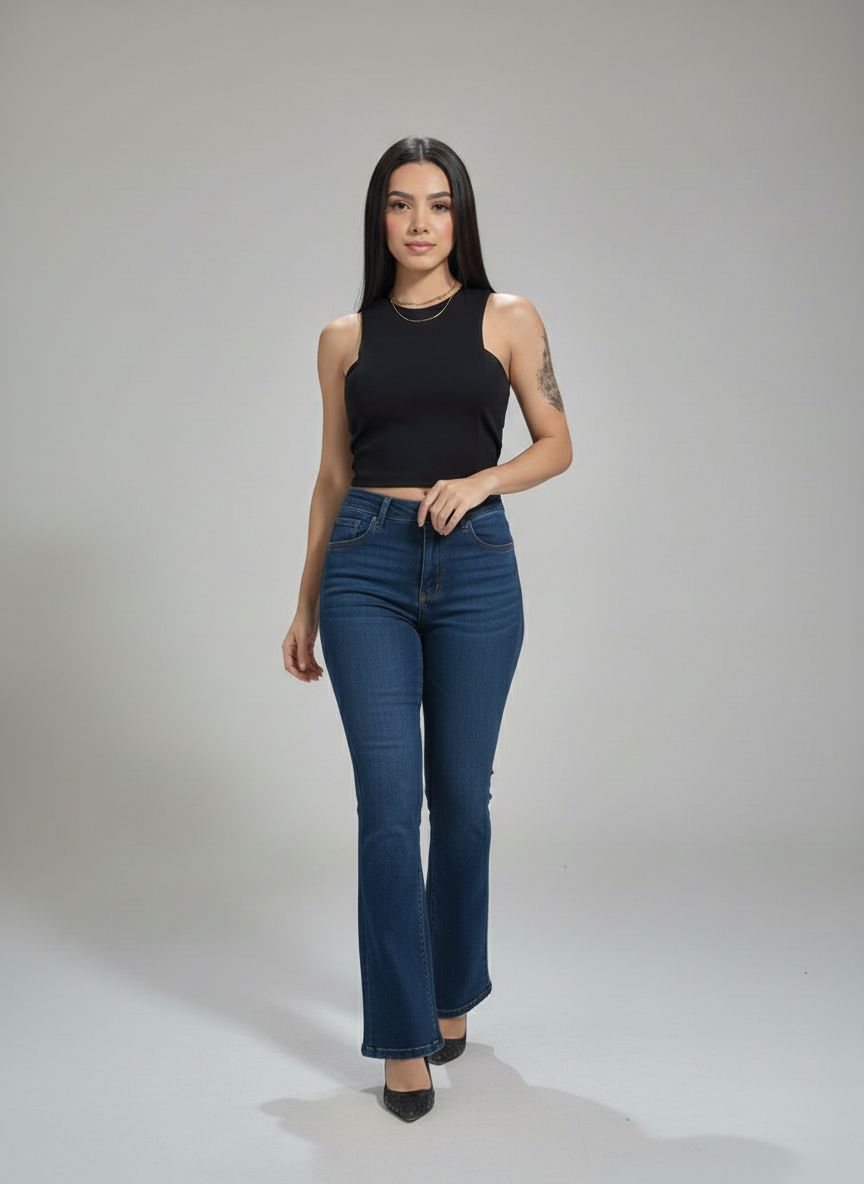 Calça Jeans Flare