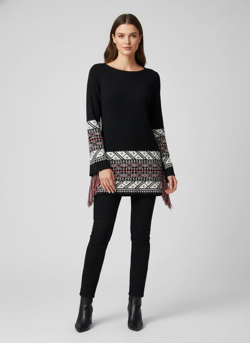 Vestido Tricot Manga Longa