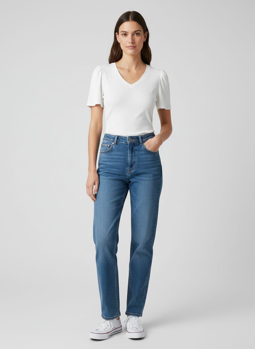 Blusa Manga Curta Canelada