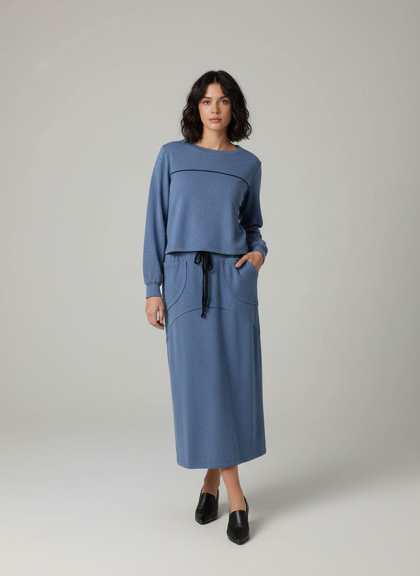 Conjunto Saia Midi + Cropped