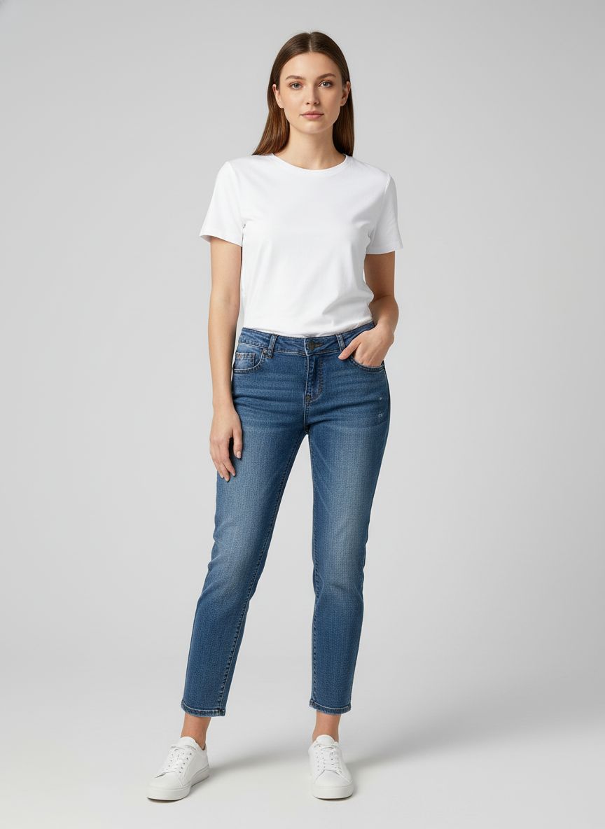 Calça Jeans Reta