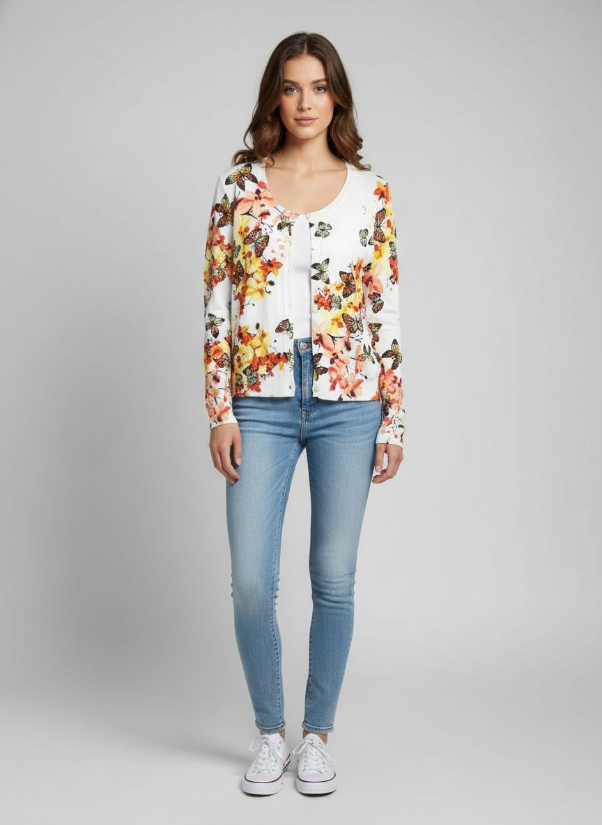 Cardigan Borboletas Leve