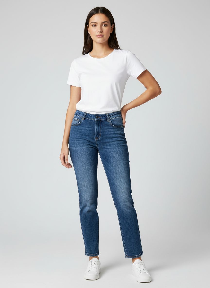 Calça Jeans Reta