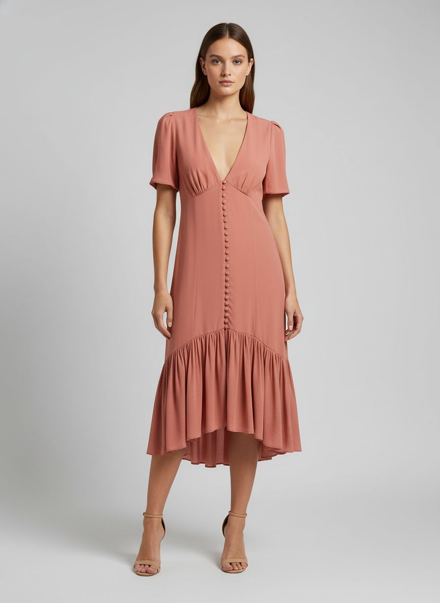 Vestido Midi Botões