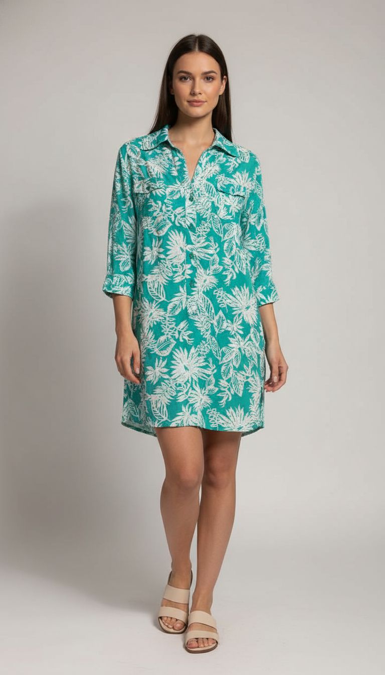 Chemise Estampa Folhagem