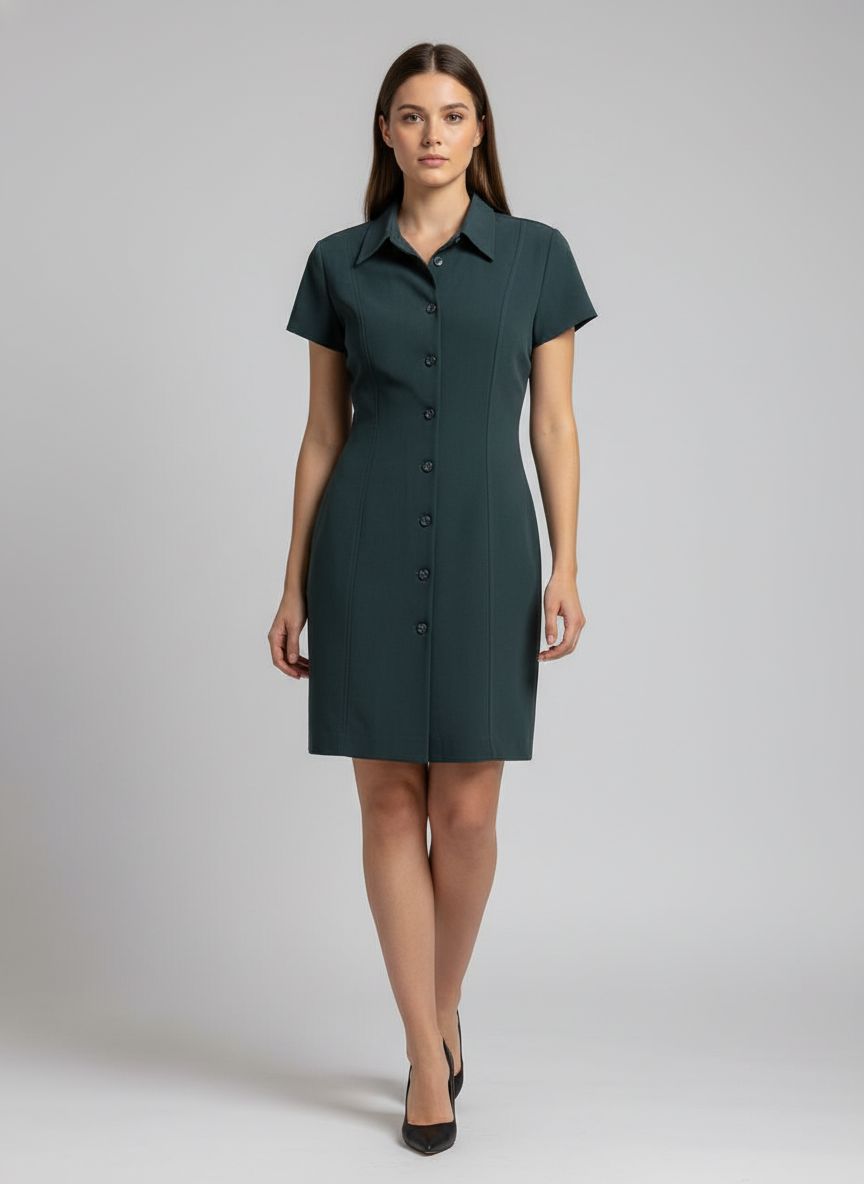 Vestido Reto Botões