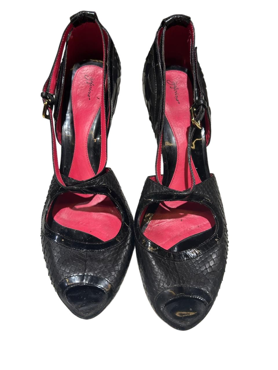 Sapato Couro Peeptoe