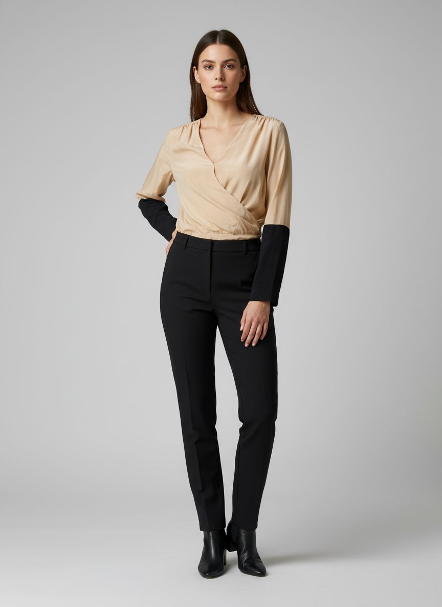 Camisa Seda Transpassada