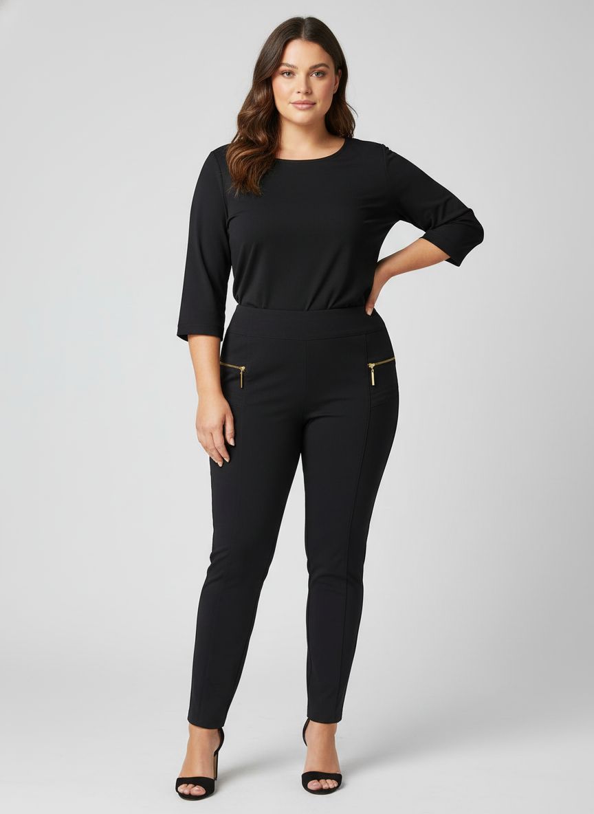 Calça Detalhe Zíper