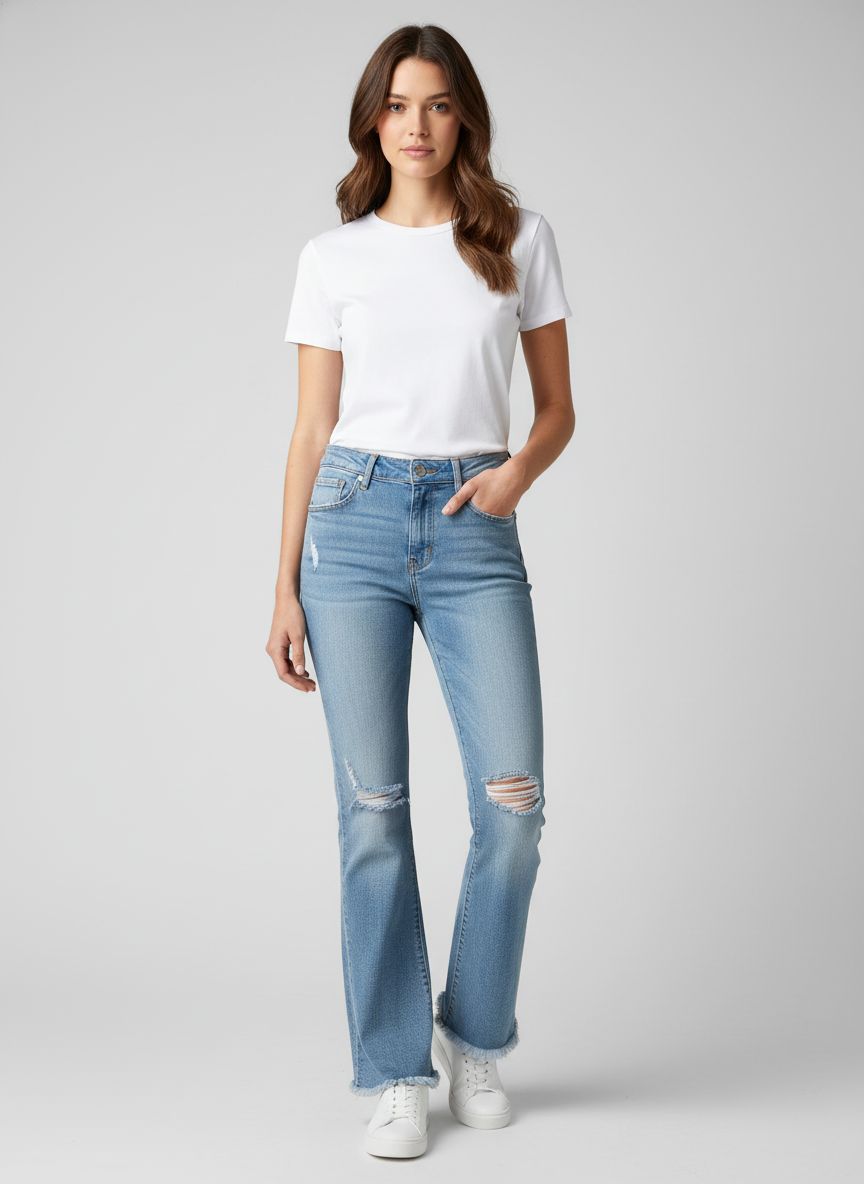 Calça Jeans Flare