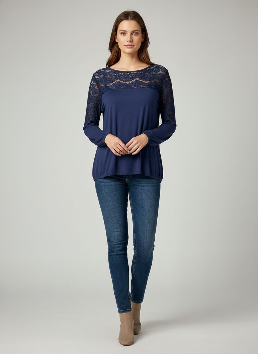 Blusa Detalhe Renda