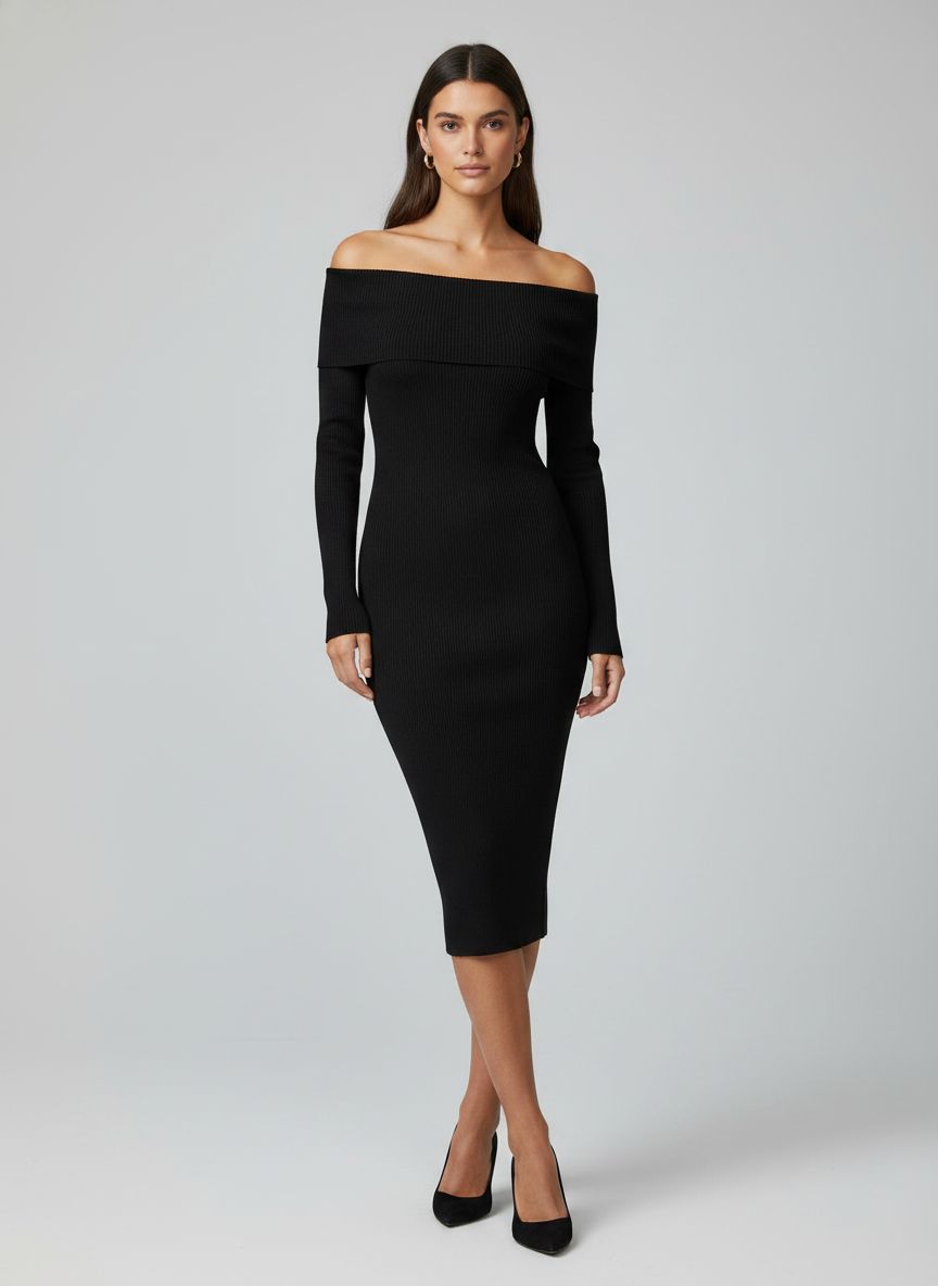 Vestido Canelado Tricot