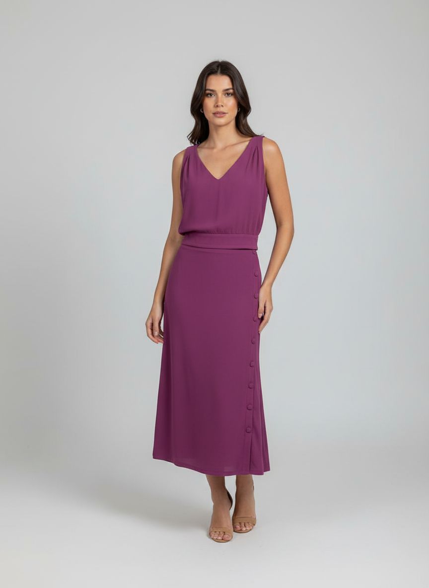 Conjunto Saia Midi + Cropped