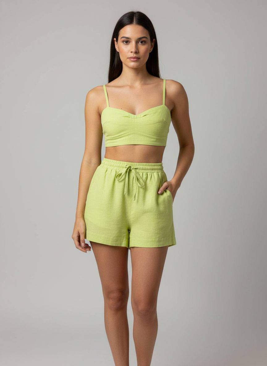 Conjunto Top + Shorts Linho