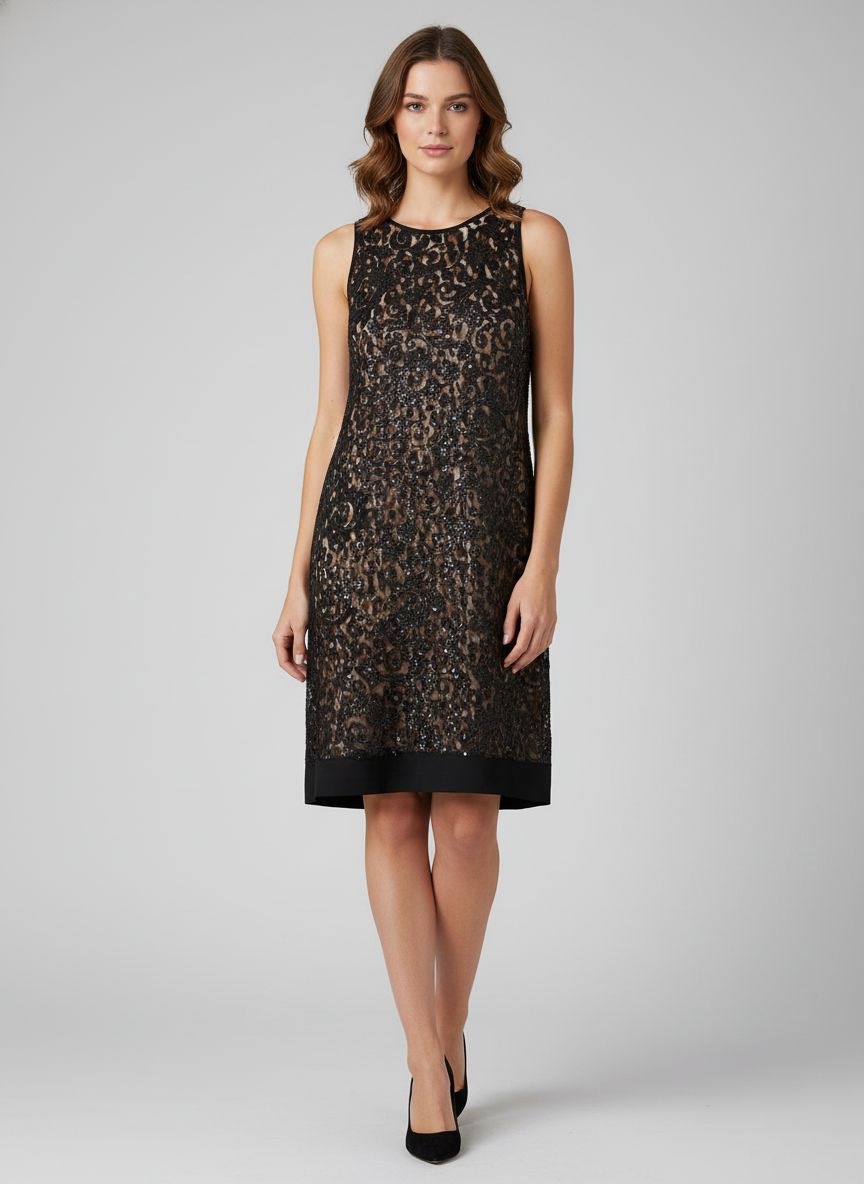 Vestido Paete Animal Print