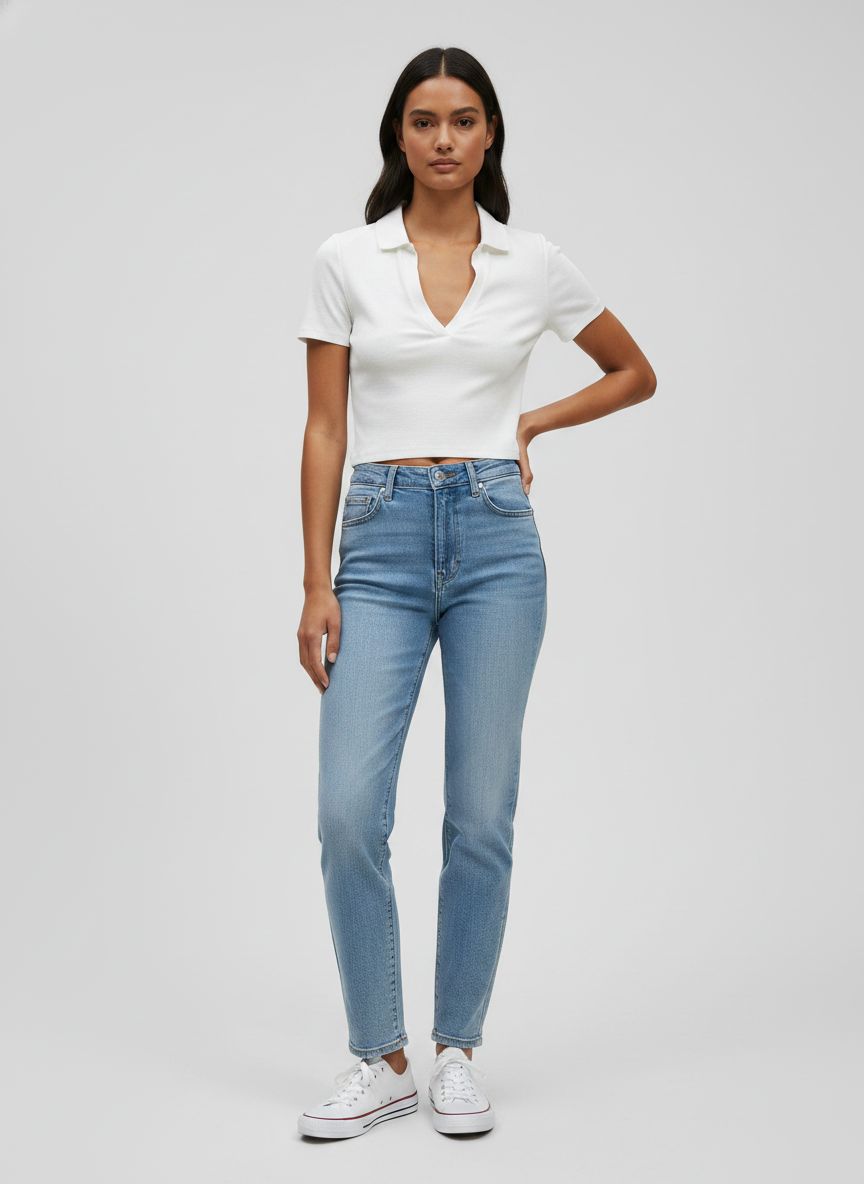 Cropped Polo Canelado