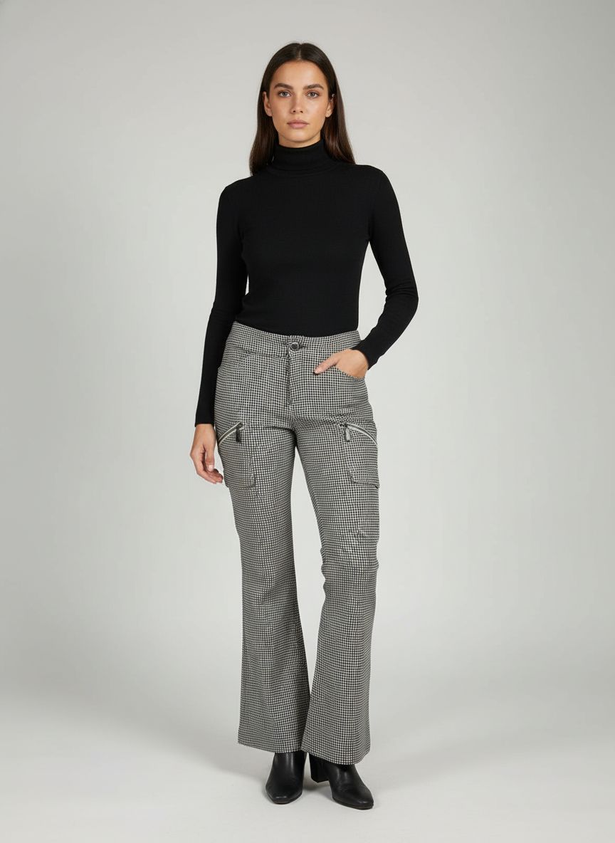 Calça Flare Bolsos