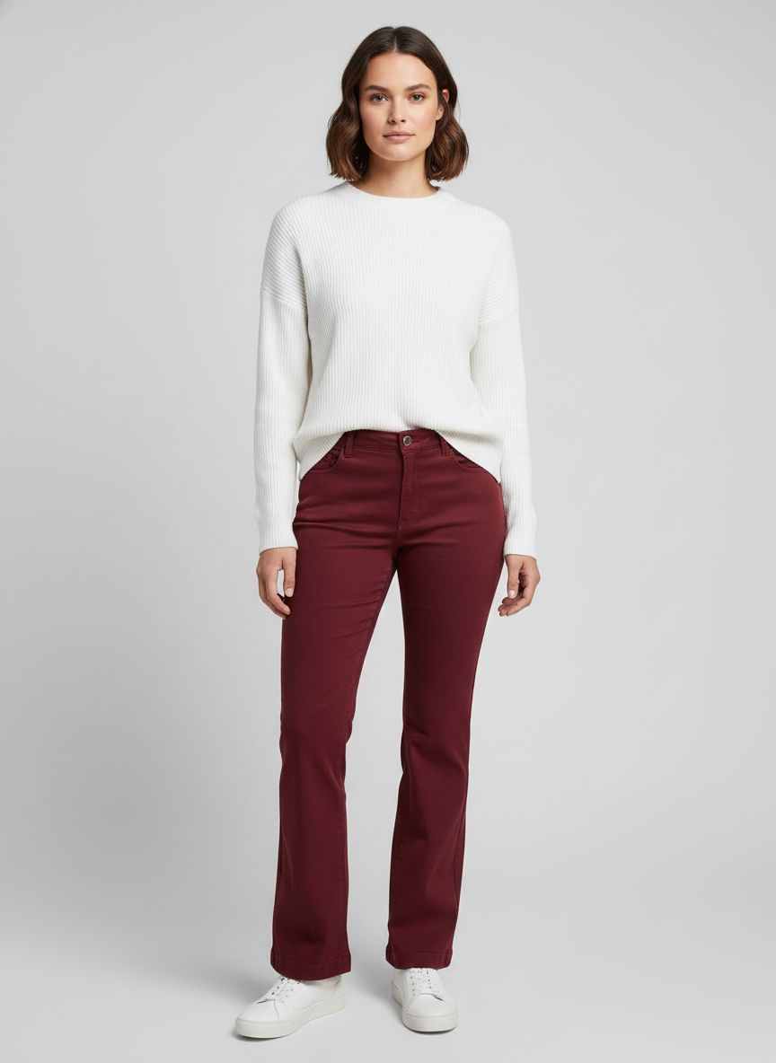 Calça Flare Sarja