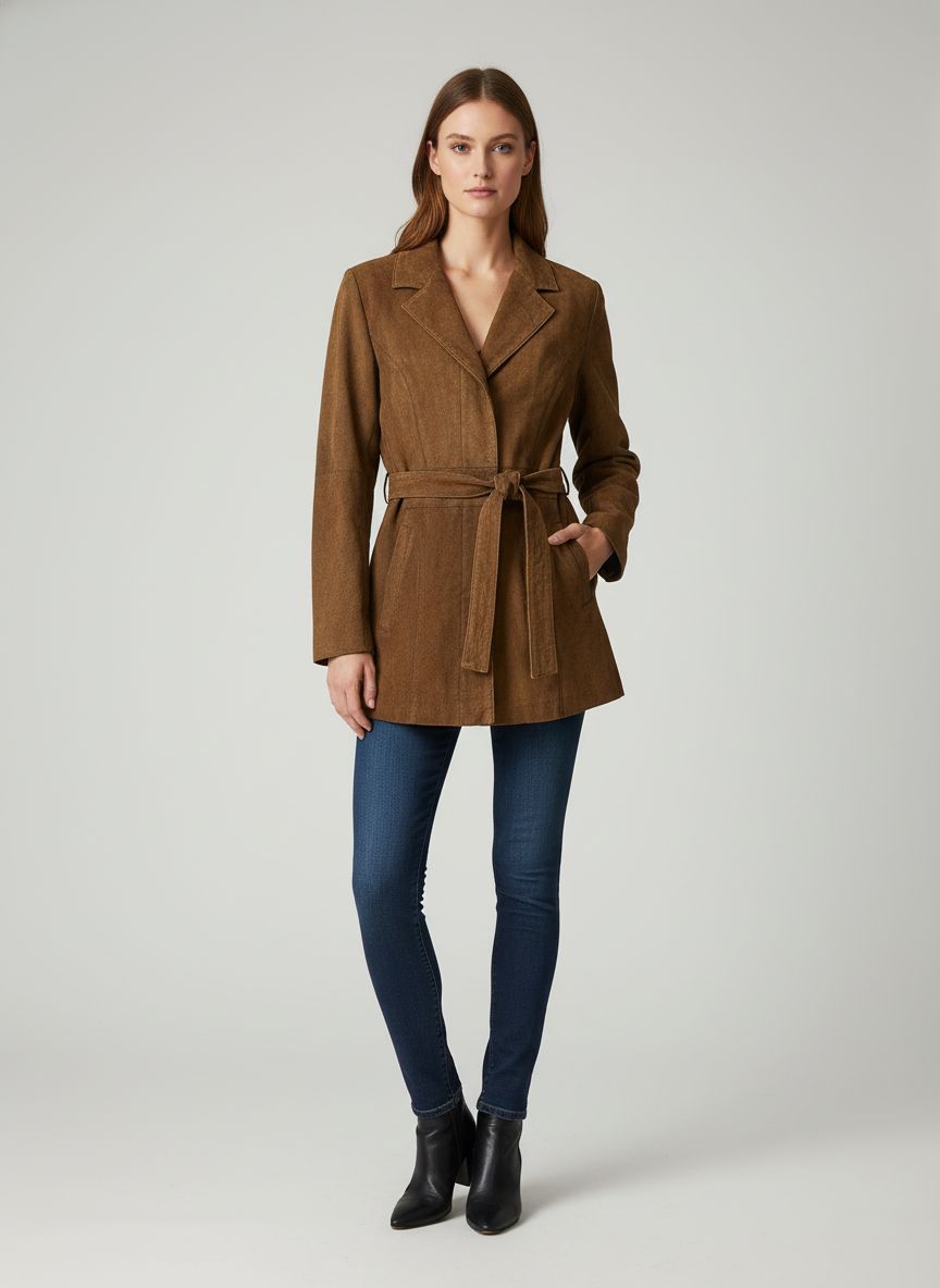 Casaco Trench Coat Camurça