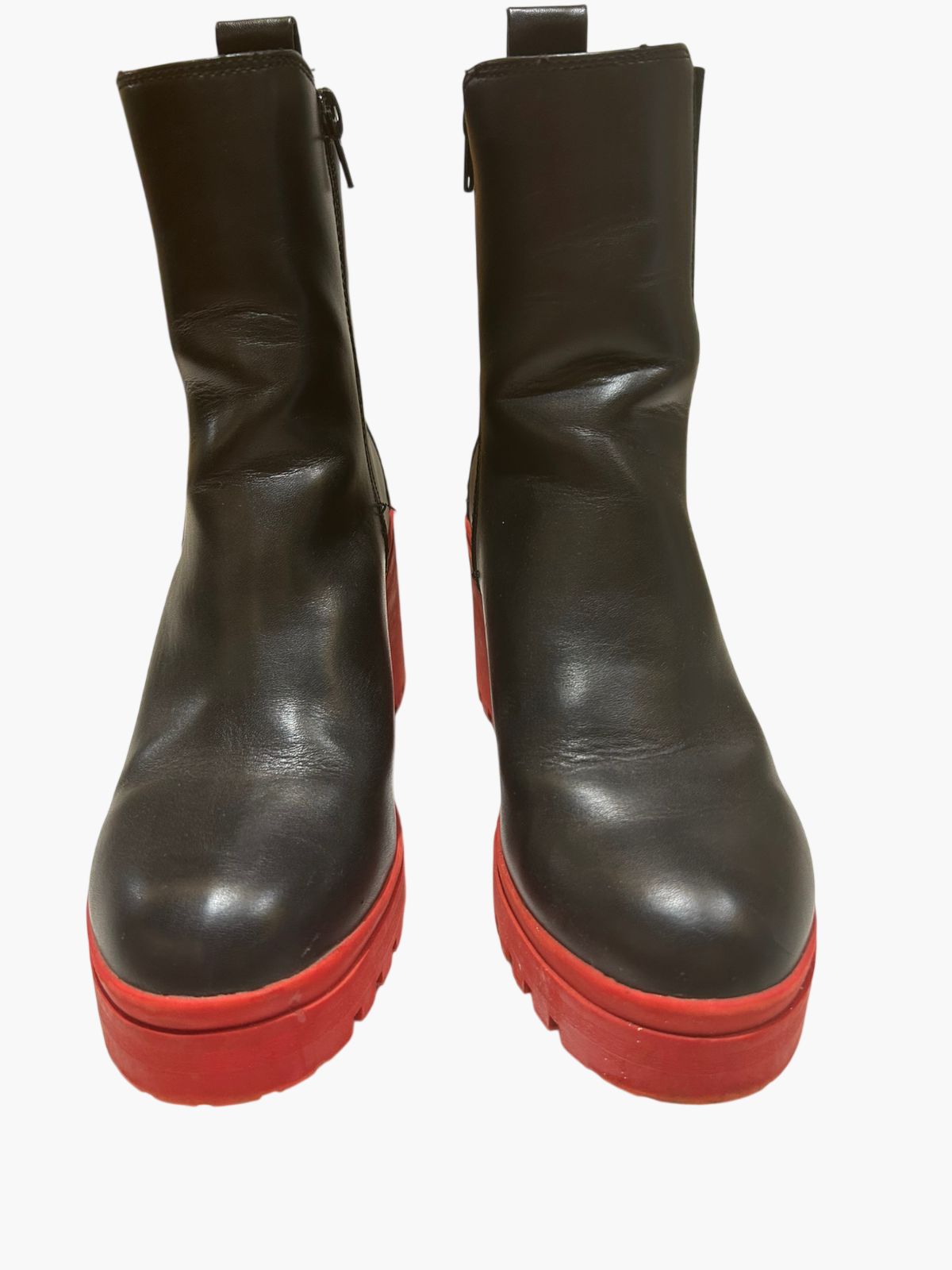 Bota Plataforma Solado Vermelho