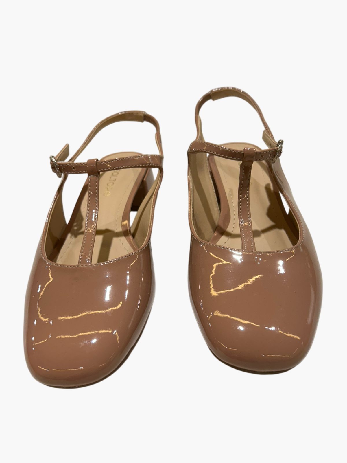 Sapato Slingback Verniz