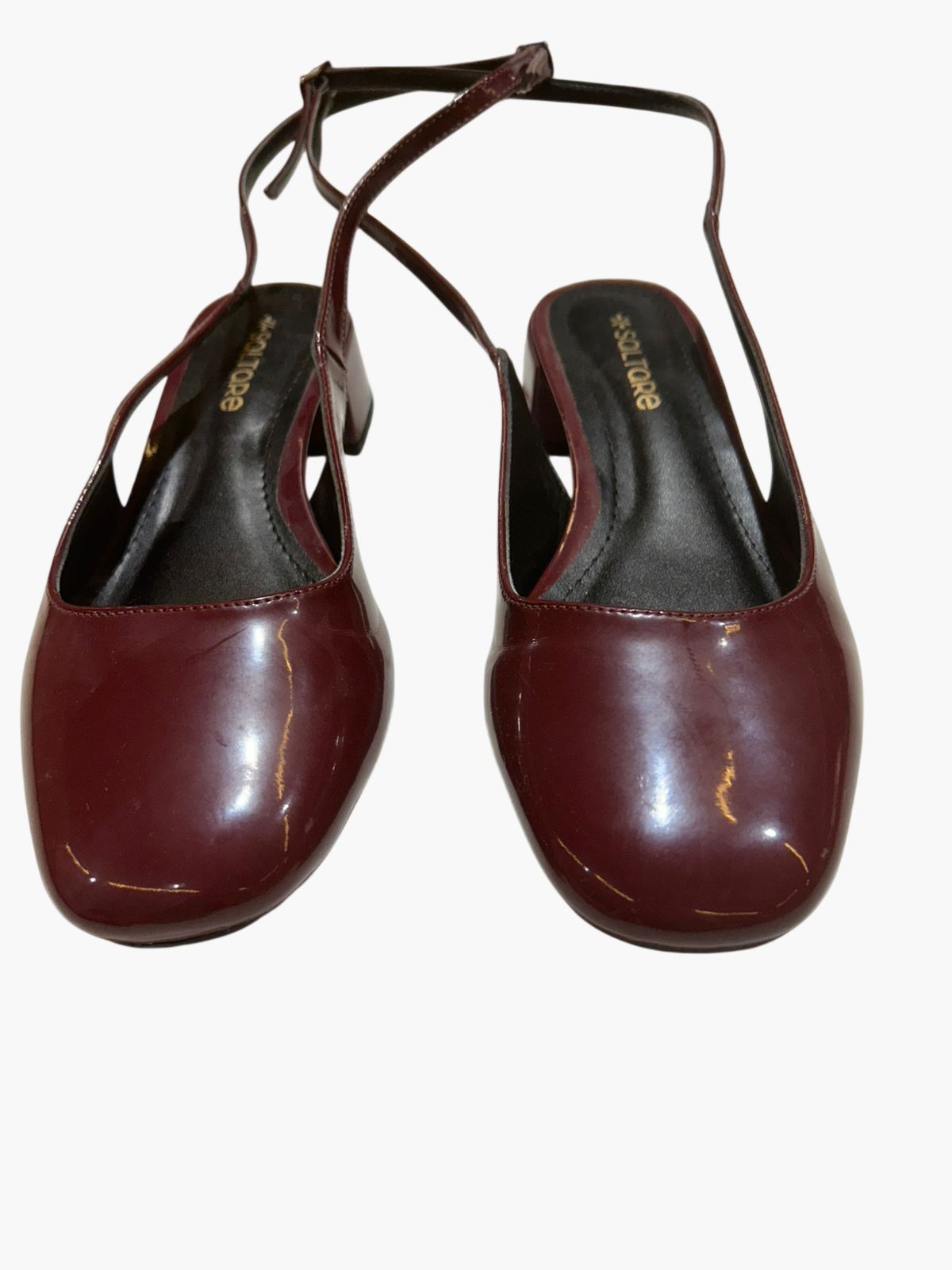 Sapato Slingback Verniz