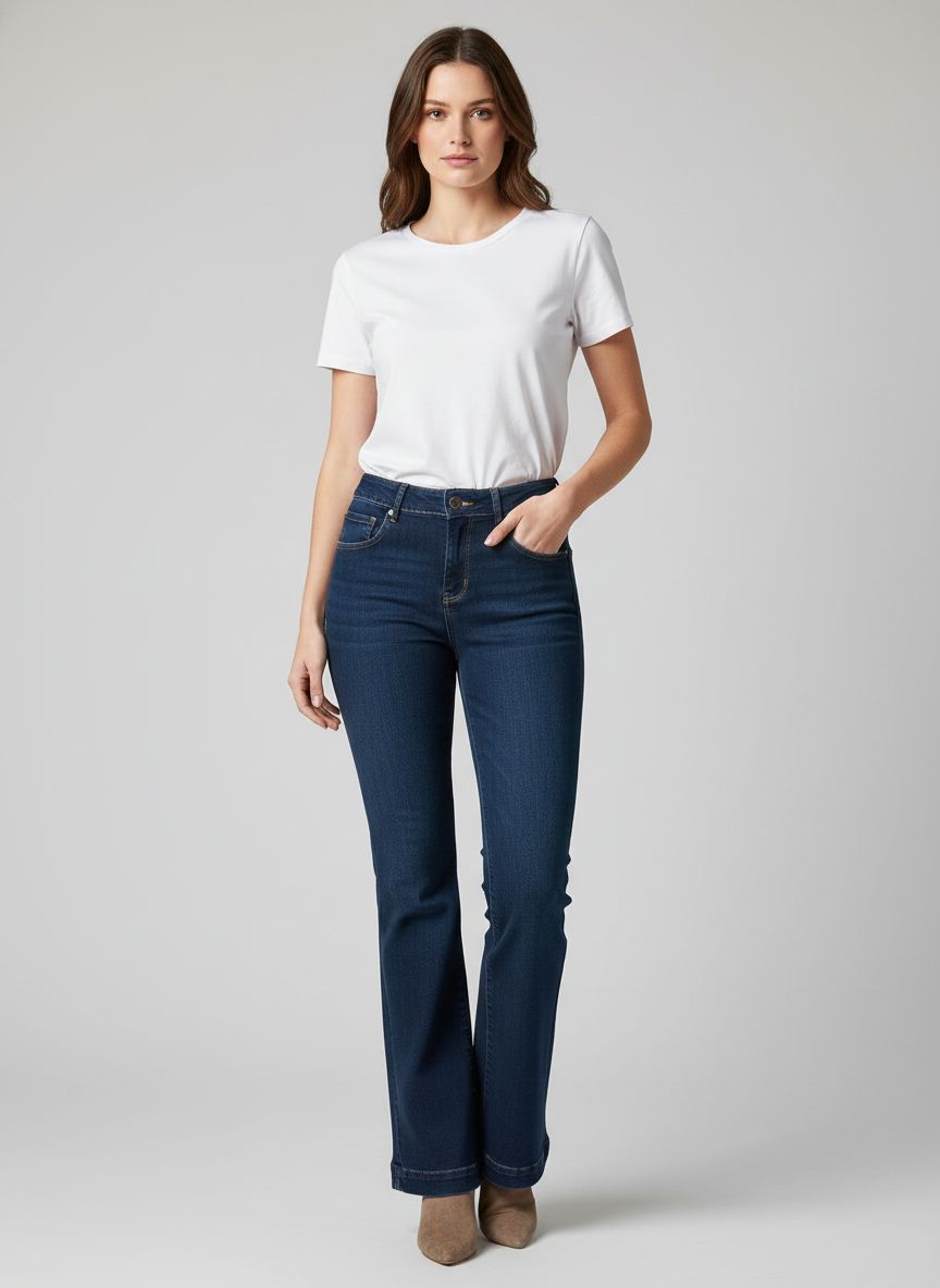 Calça Jeans Flare