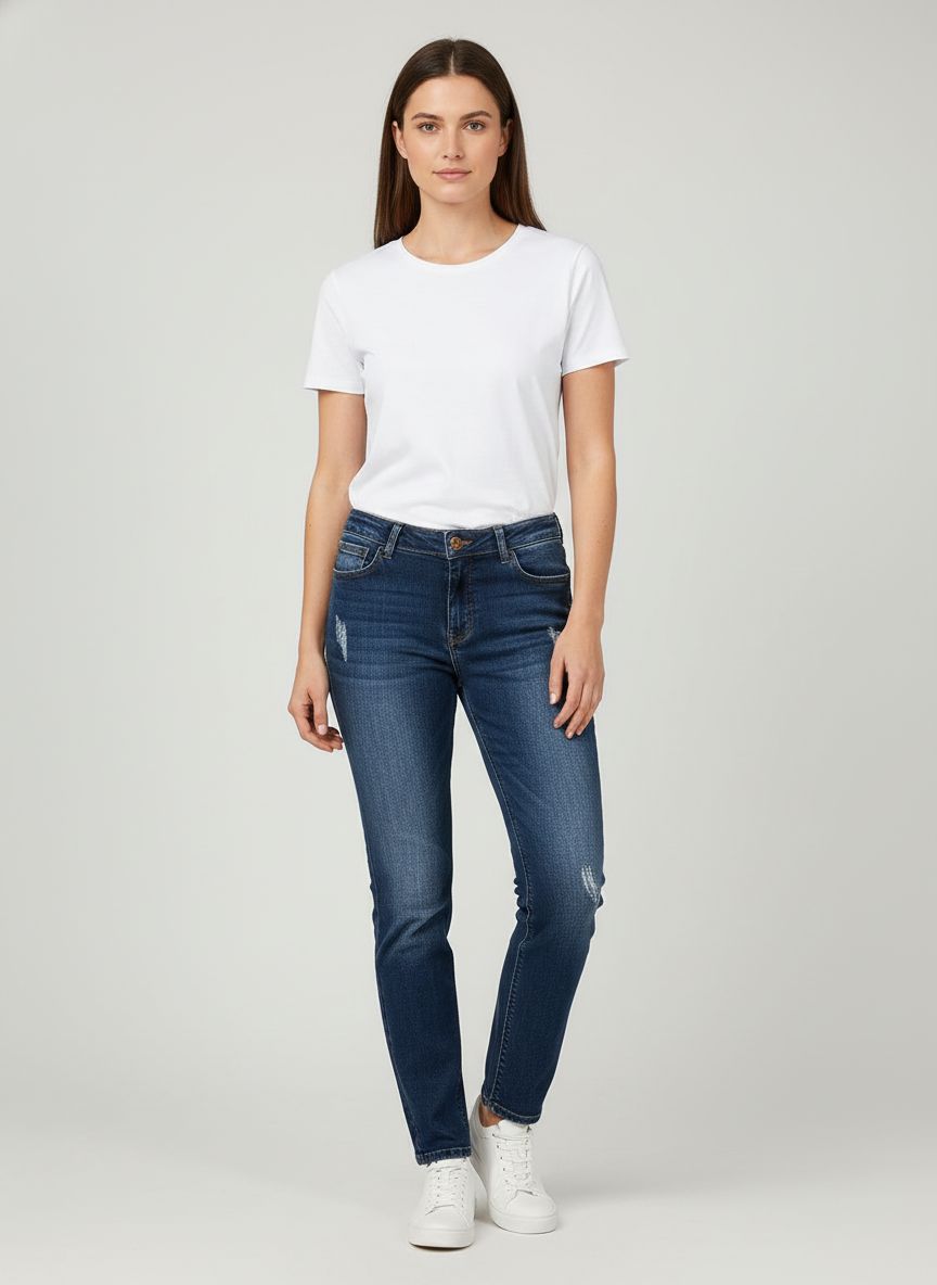 Calça Jeans Reta