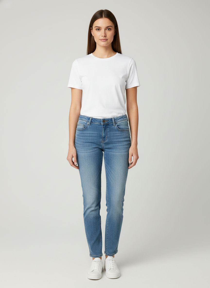 Calça Jeans Reta