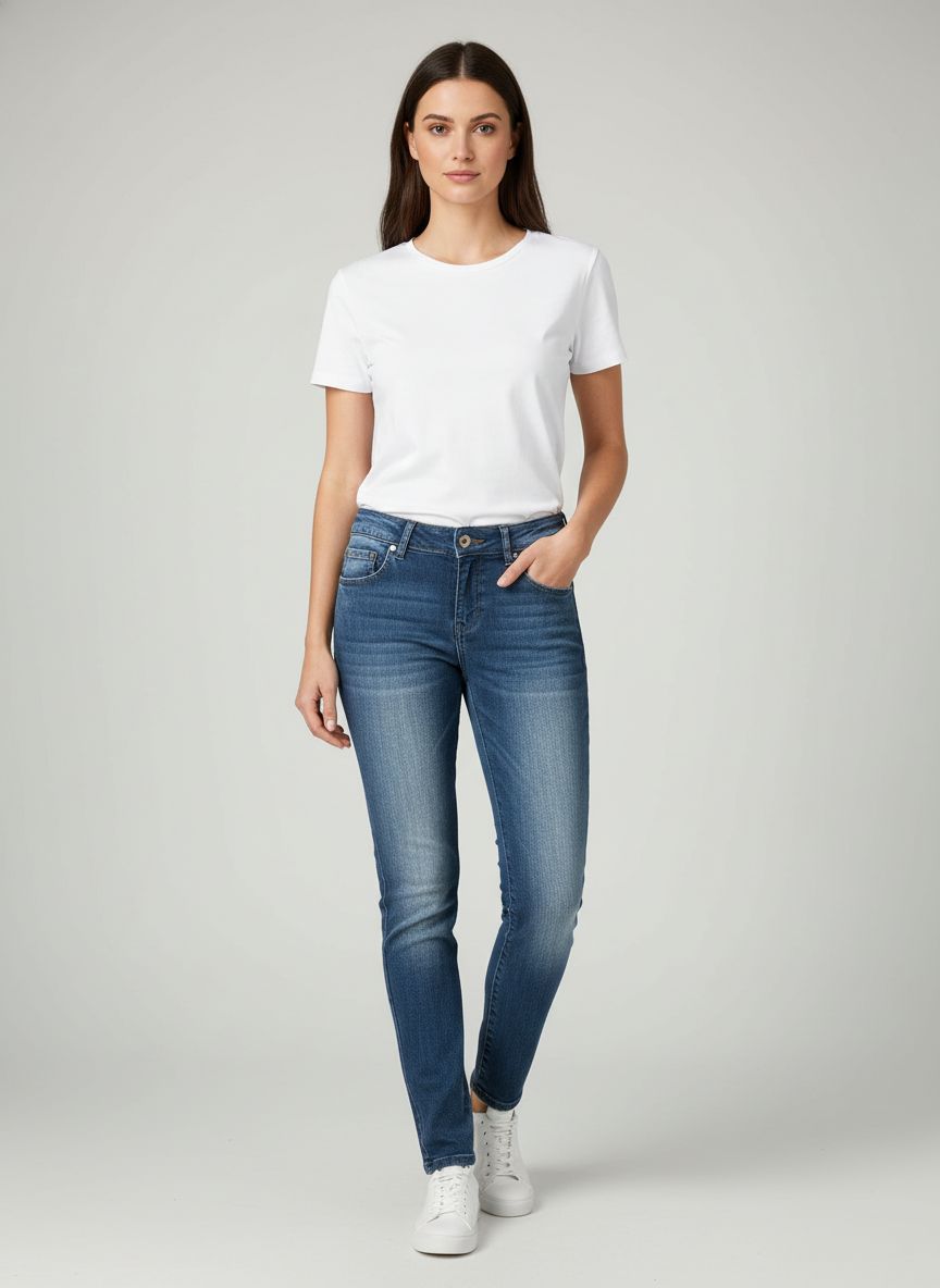 Calça Jeans Reta