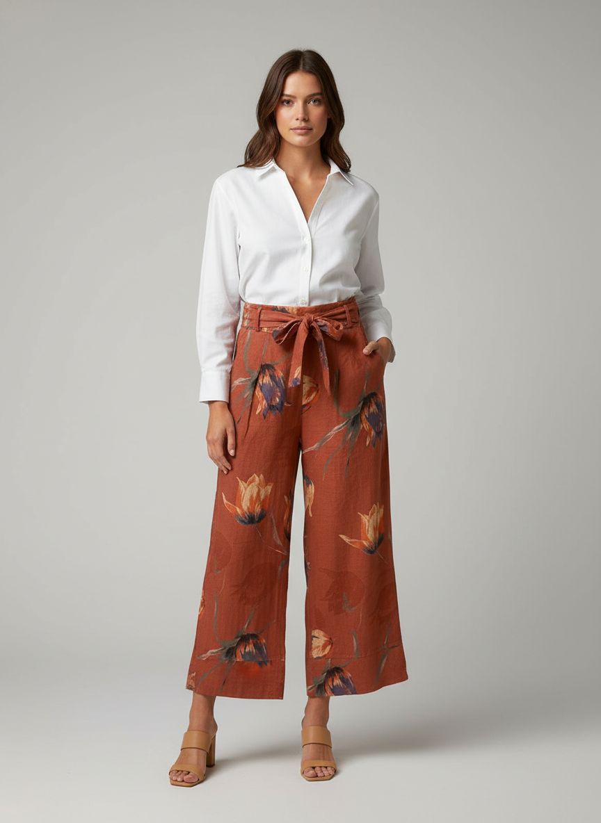 Calça Pantacourt Linho