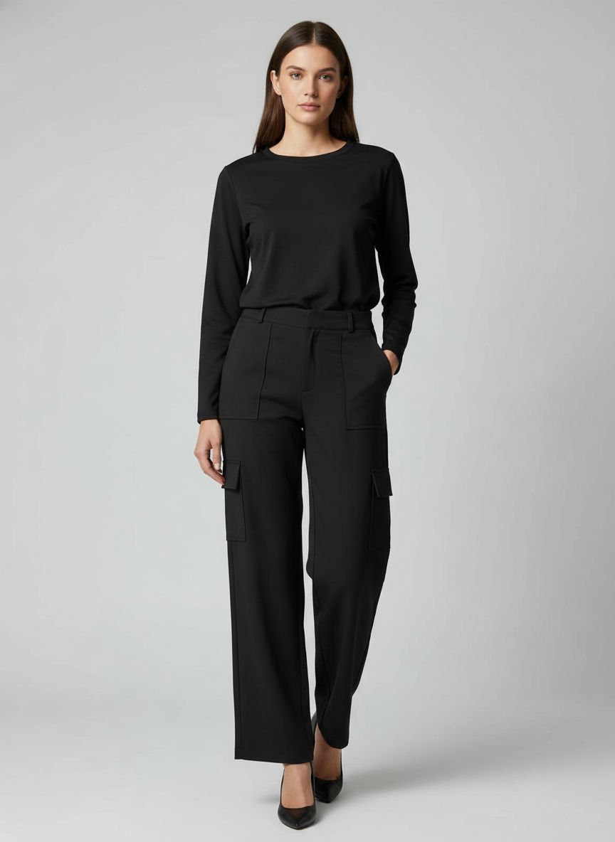 Calça Cargo Wide Leg
