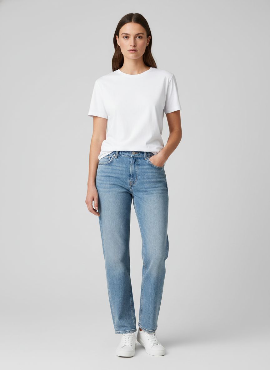 Calça Jeans Reta