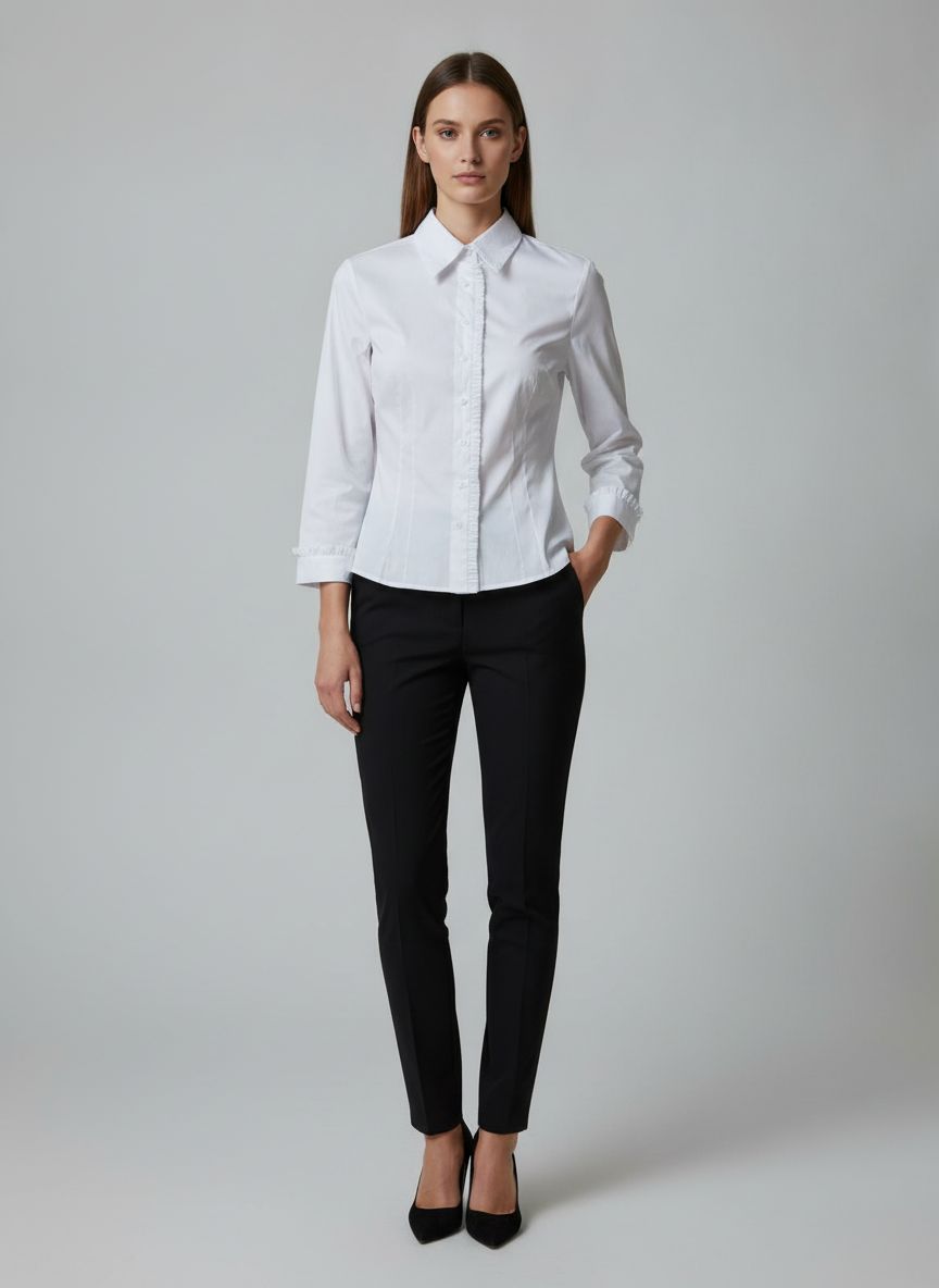 Camisa Manga Longa Babados