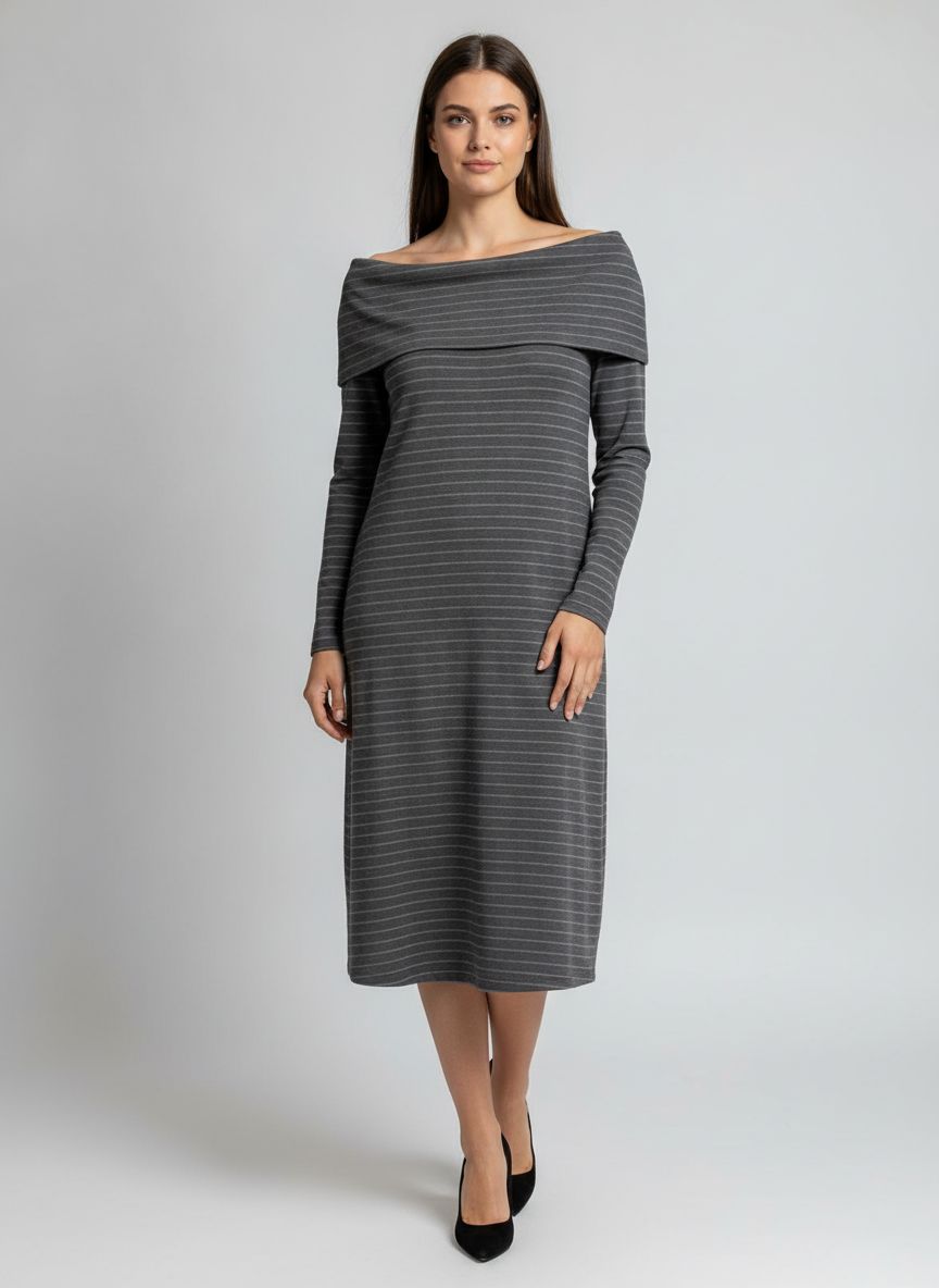 Vestido Midi Manga Longa