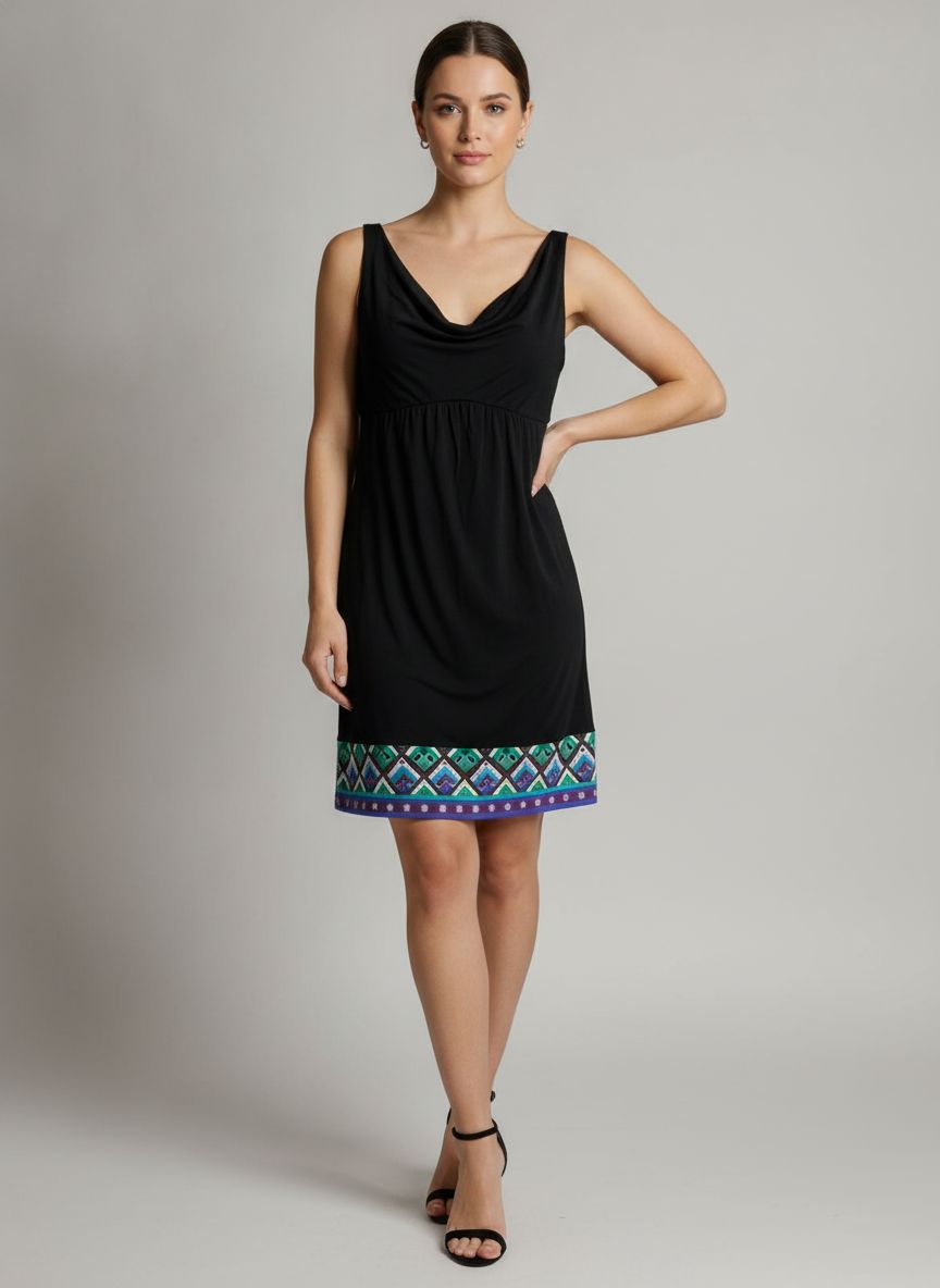 Vestido Midi Detalhe Barra