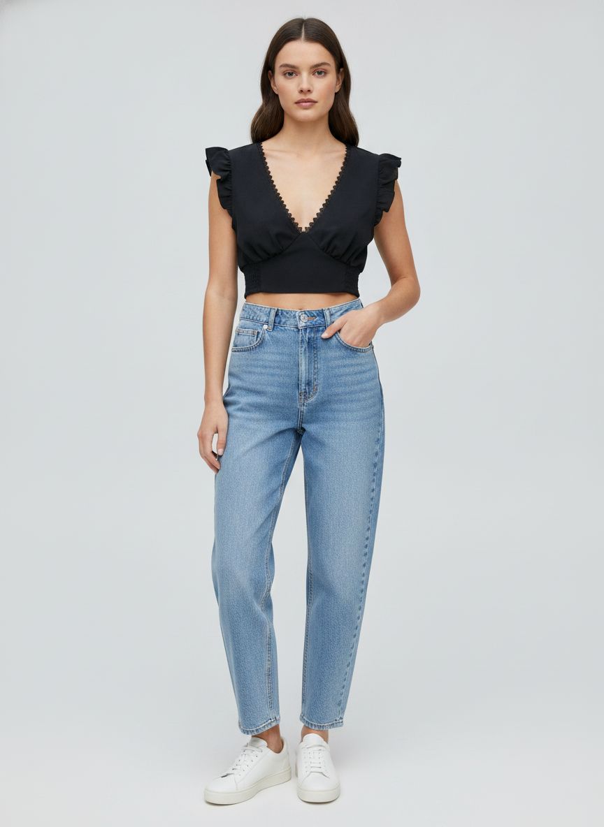 Cropped Detalhe Renda