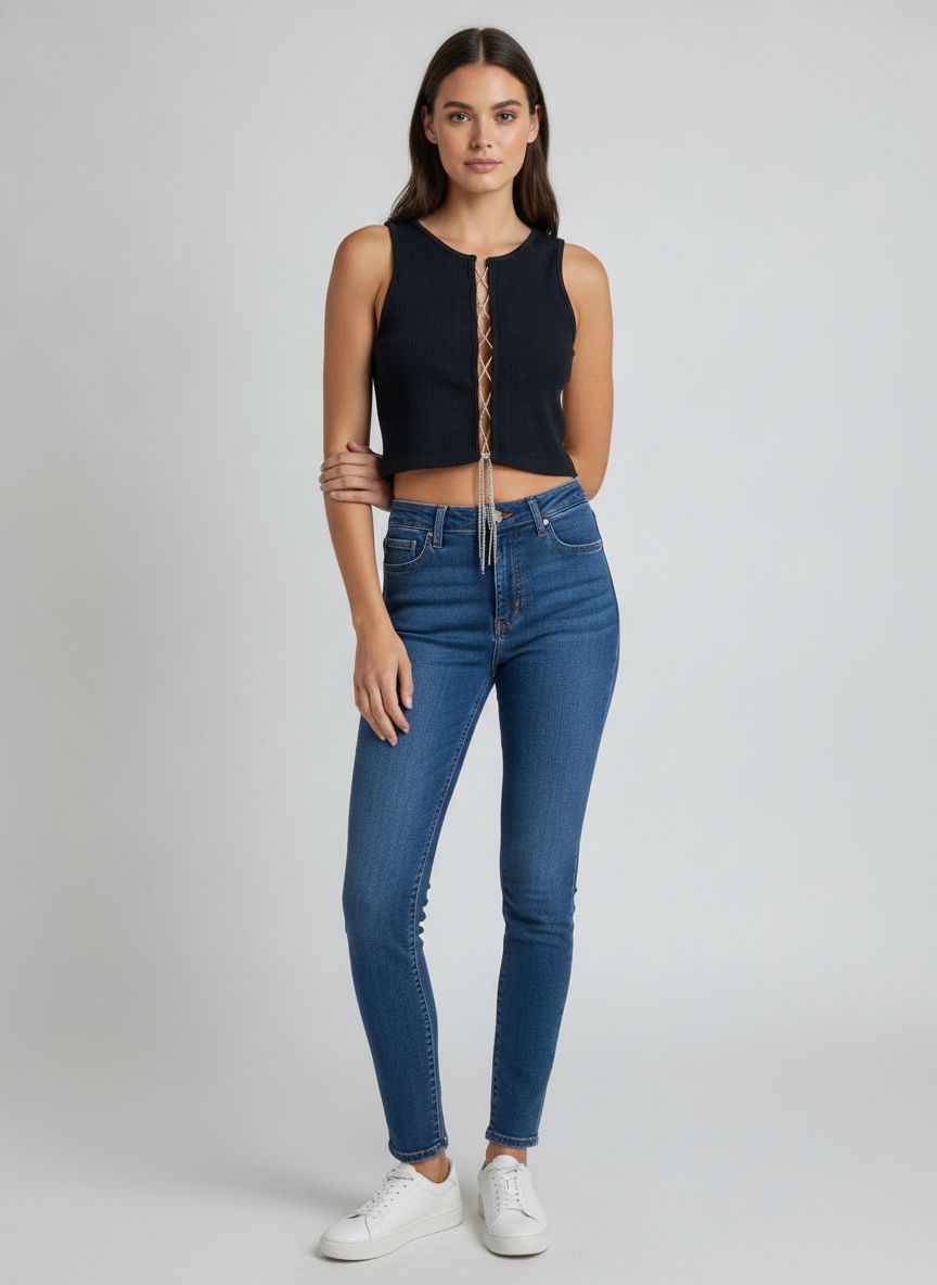 Cropped Detalhe Strass