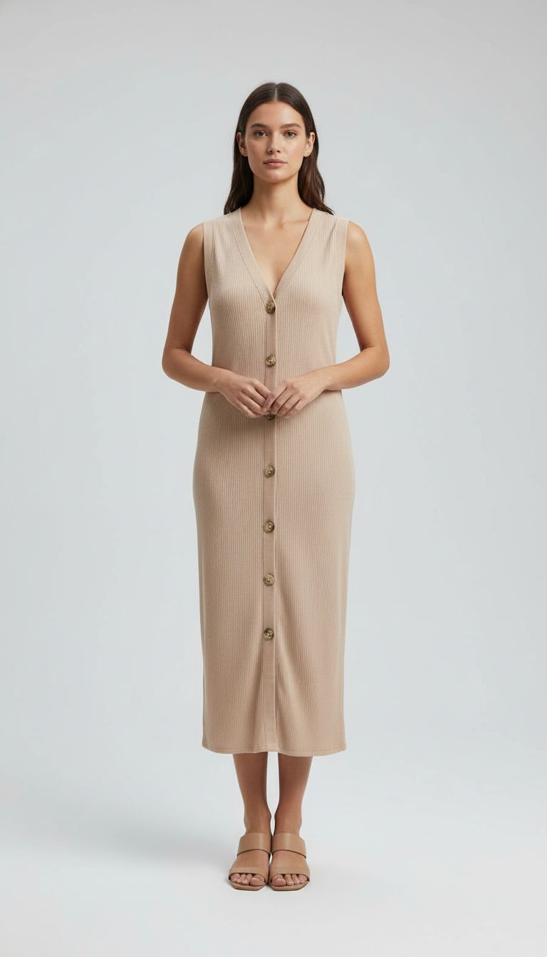 Vestido Midi Botões