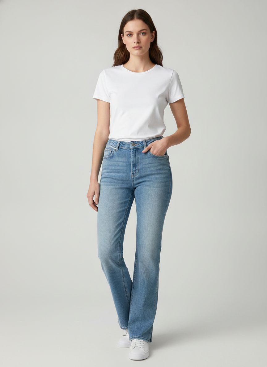Calça Jeans Reta