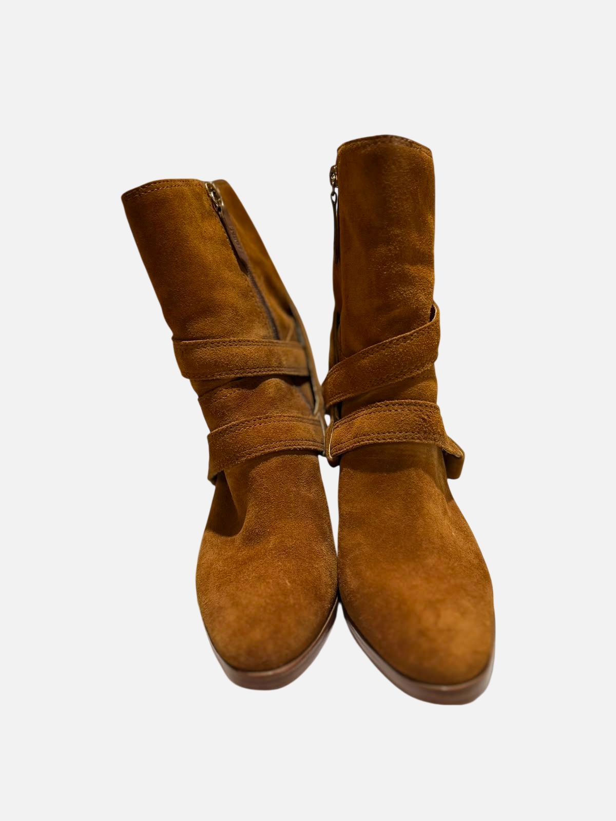 Bota Camurça Salto Madeira