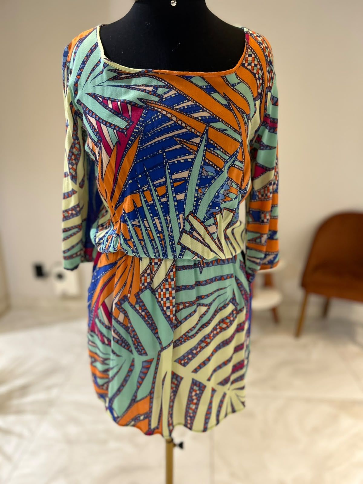 Vestido Curto Meia Manga