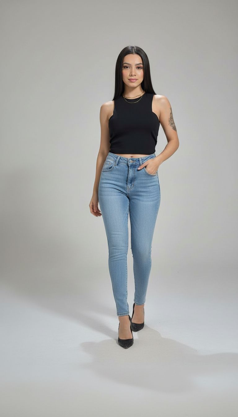 Calça Jeans Reta