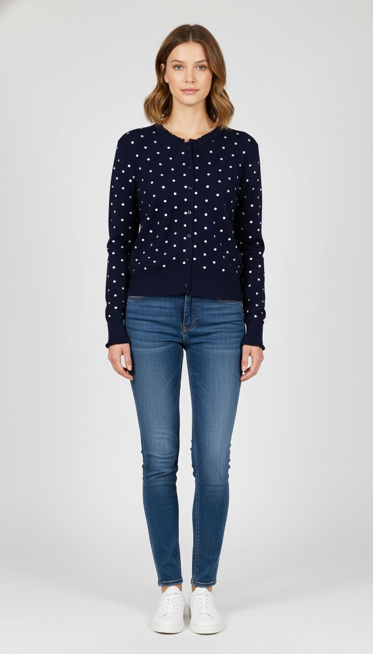 Tricot Cardigan Poá